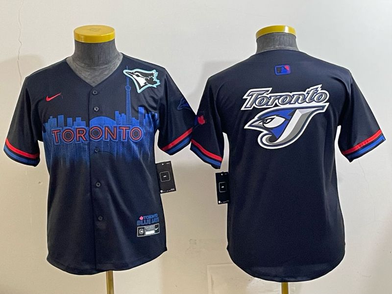 Youth 2025 Toronto Blue Jays Blank black Joint Name Nike MLB Jersey 018